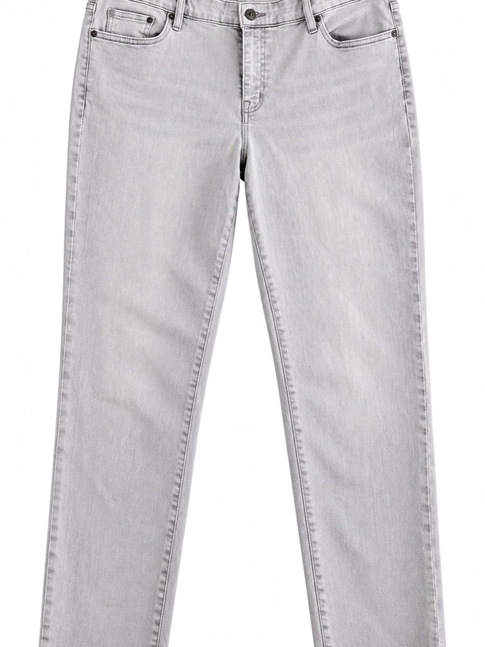 Lauren Ralph Lauren Womens 18W Light Gray Jeans Raw Frayed Hem Cropped Denim